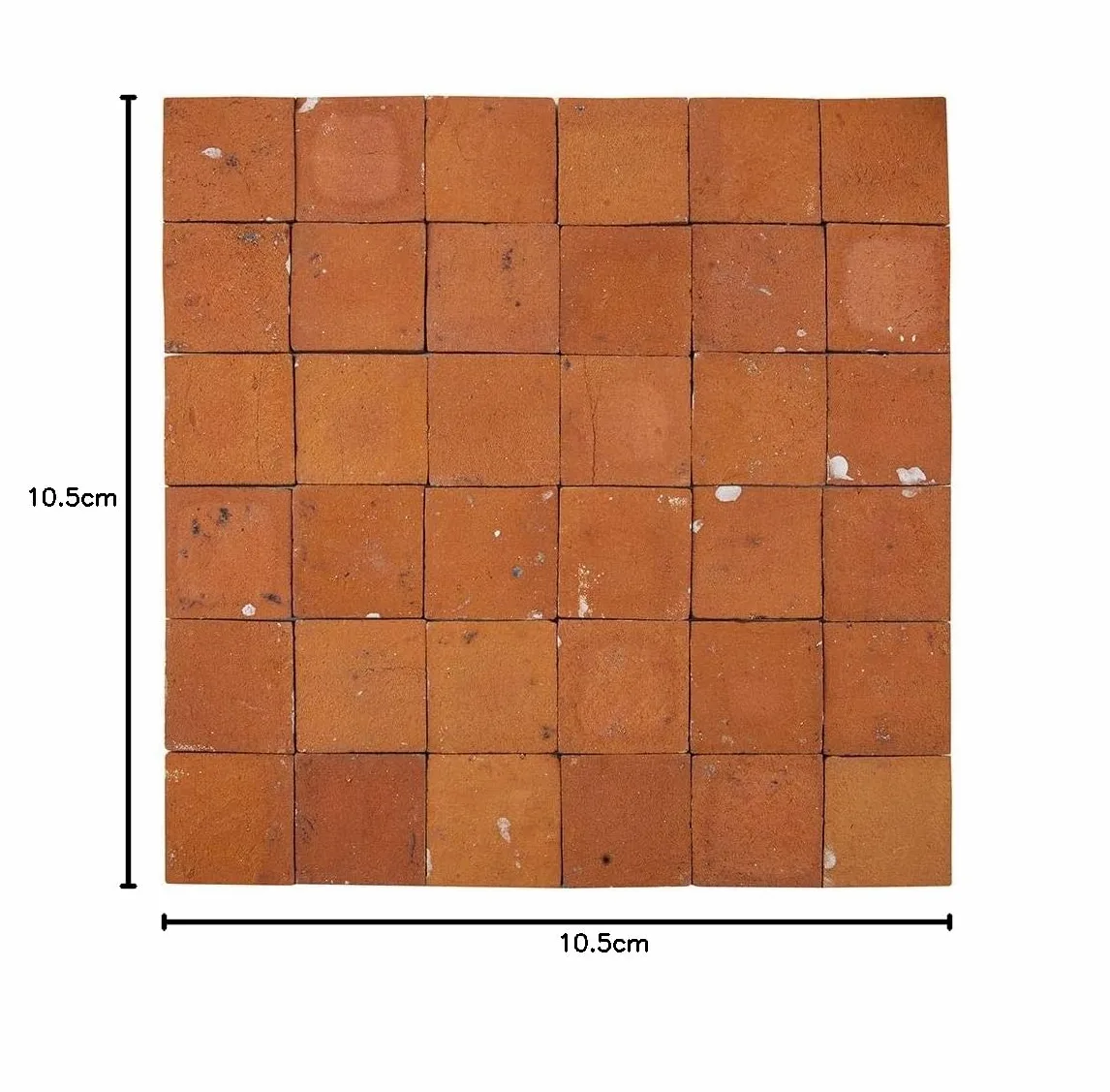 Cerames Piastrelle Mosaico Messicane Horacio – 30 ceramiche mattonelle messicane decorative per bagno, doccia, scale, parete posteriore della cucina | Tessere mosaico ceramica 10,5x10,5 cm