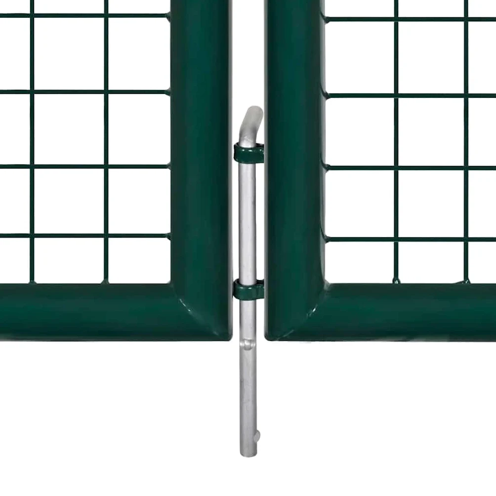 vidaXL Cancello per Recinzione in Acciaio 300x125 cm Verde