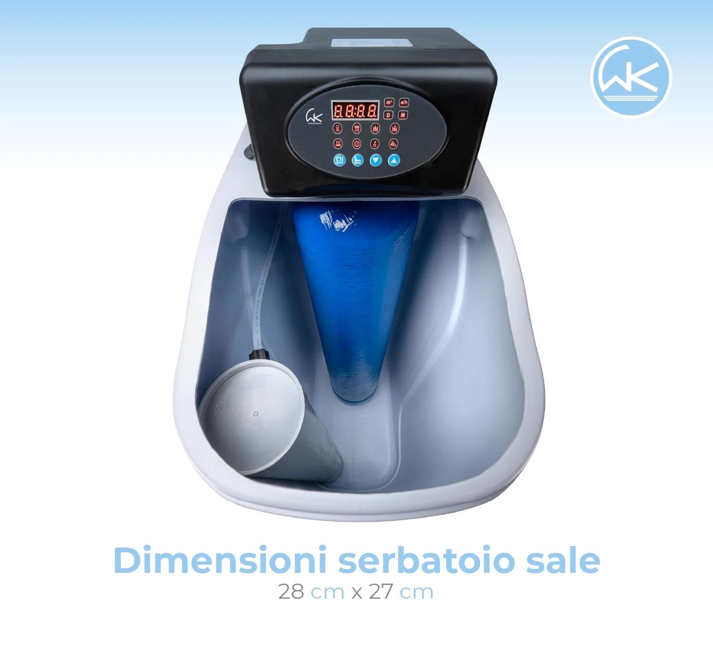 WK - Addolcitore d'Acqua domestico New Octopus Big, Sistema di Filtraggio per Acqua Dolce, Design Compatto e Portata di 5000 Litri, Ideale per Famiglie Numerose