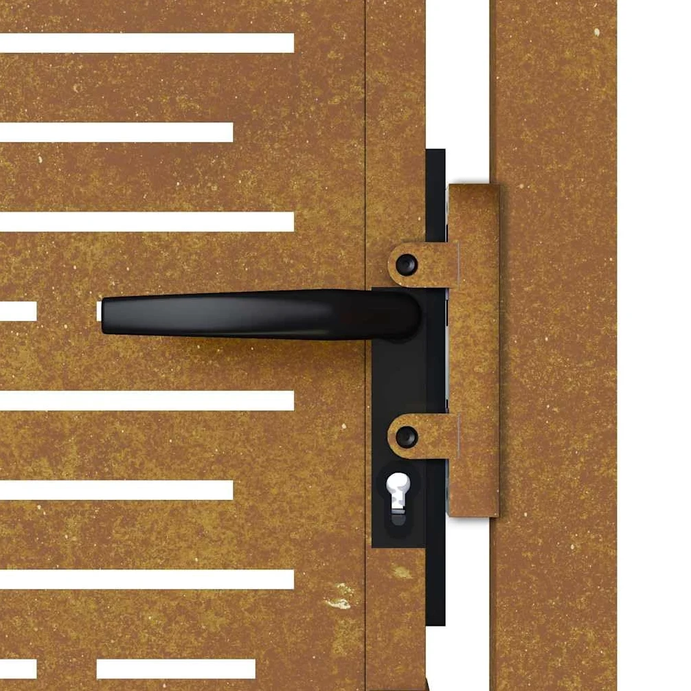 vidaXL Cancello da Giardino 100x75 cm in Acciaio Corten Design Quadrato, cancello, cancello in Acciaio, cancello da Esterno, cancello di Sicurezza