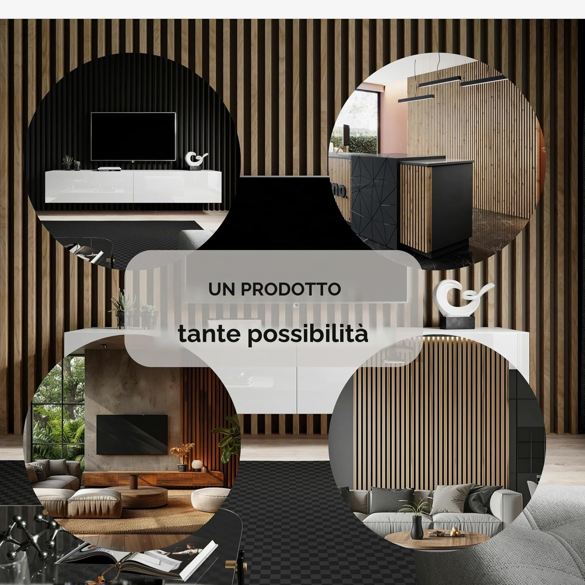 Pannelli Acustici Su Piastra Bianca 4 Pezzi 240x18,5 cm Rovere Naturale Grandson Pannelli Decorativi In MDF Rivestimento Pareti Legno Per Soggiorno
