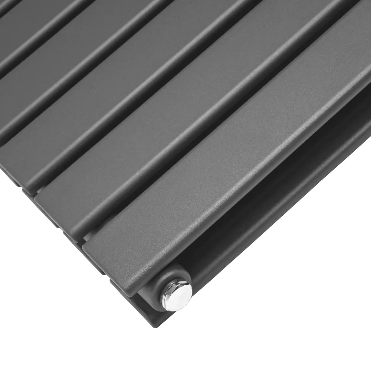 Radiatori Termosifoni in Acciaio Calorifero a Doppio Strato a Pannelli Piatti Riscaldamento Centralizzato Colonna Termosifone Orizzontale Radiatore a Parete - Grigio Antracite - 180 x 42 cm