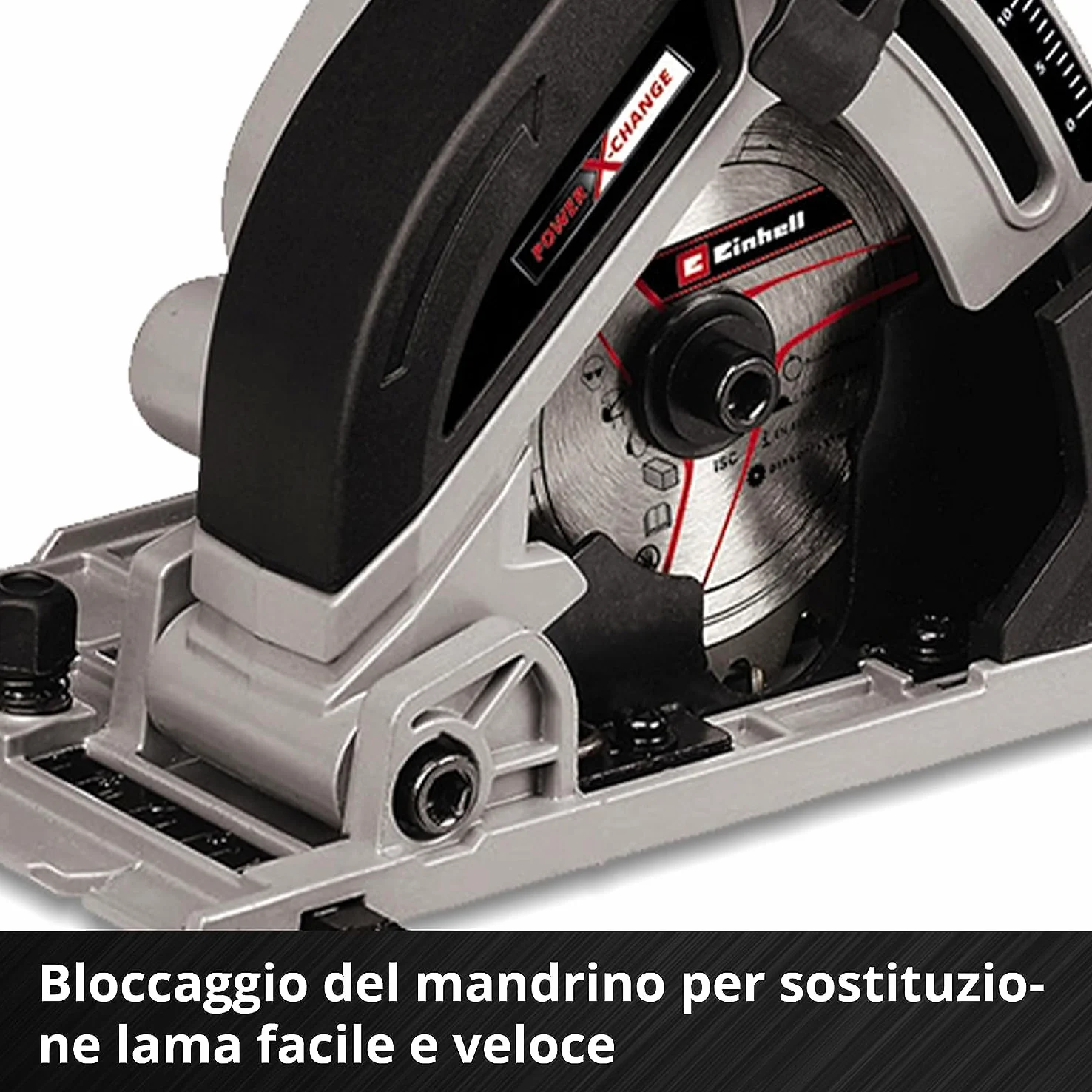 Einhell Mini sega circolare manuale a batteria TE-CS 18/89 Li-Solo Power X-Change (18 V, ioni di litio, 2500 min-1, profondità di taglio 28 mm, diametro della lama 89 mm, senza batteria e caricatore)