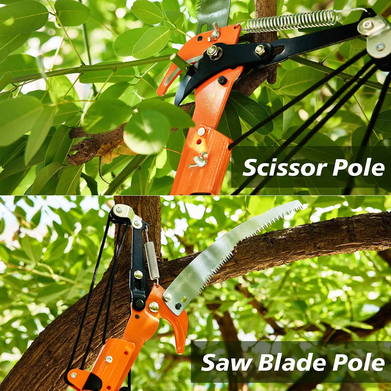 Cesoie telescopiche da 2-8 m, prolunga per cesoie da giardino, attrezzi da giardino per potatura, potatura telescopica leggera e molto resistente