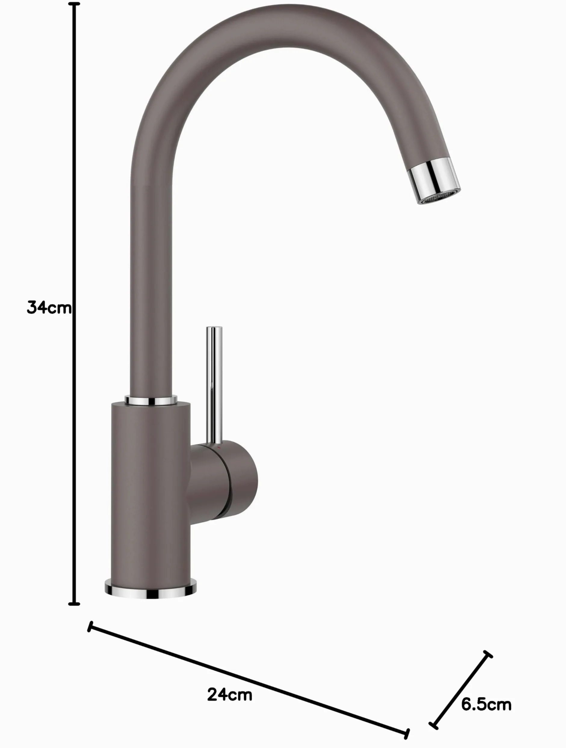 BLANCO MIDA grigio vulcanico | alta pressione | antiriflusso | cartuccia ceramica | qualità sicura dell'acqua e risparmio idrico