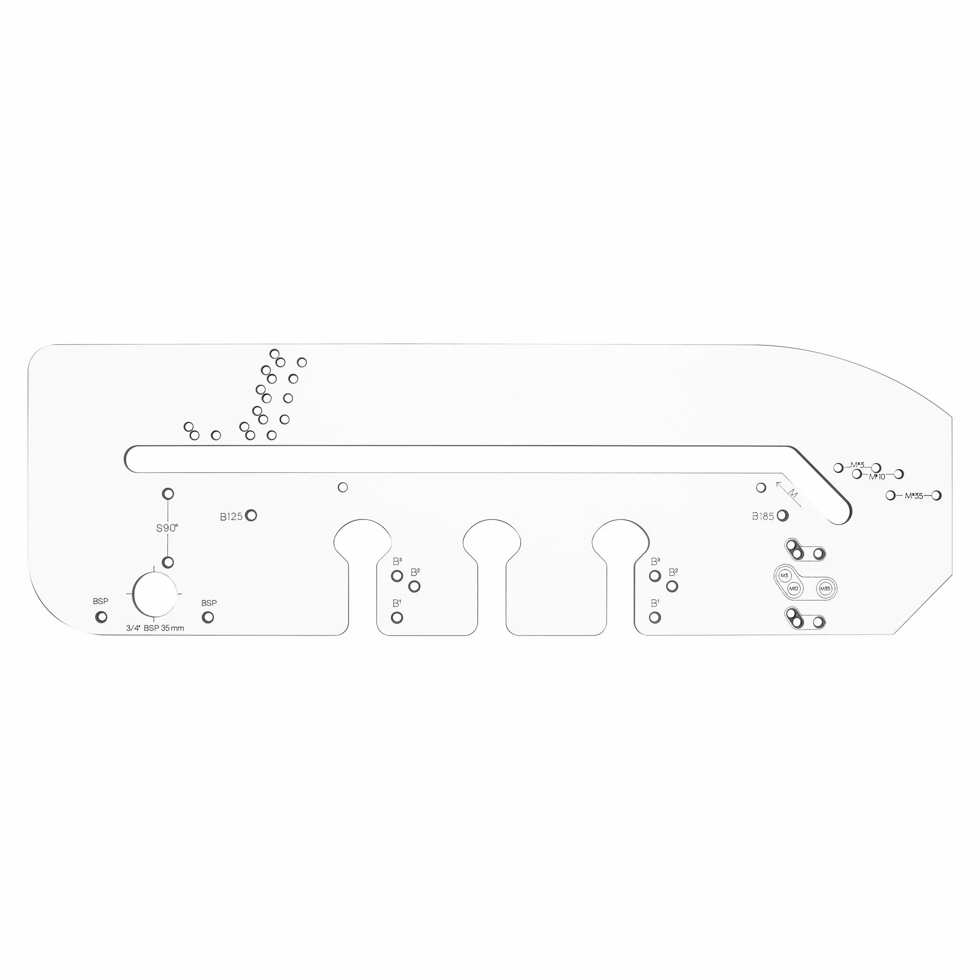 Trend Professional Plantilla Multi-Materiale per Giunzioni a Mitra Mason, Fino a 700mm di Larghezza, Allineamento Bordo Anteriore, KWJ700/PRO