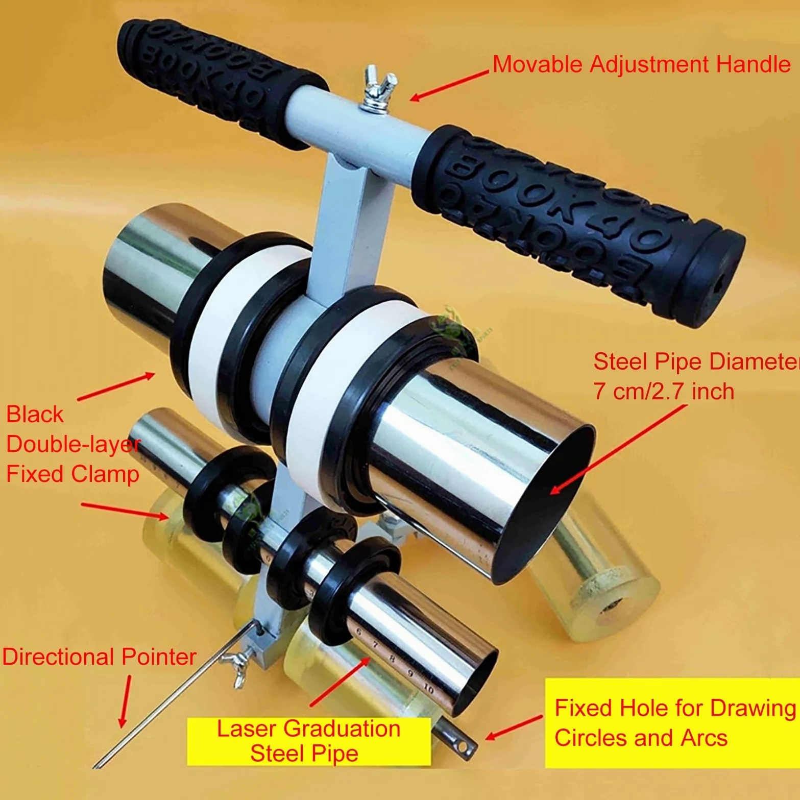 Pickleball Court Line Tape Machine per Applicatore di nastro per pavimenti per campi da esterno per parcheggio Striping Applicatore di nastro adesivo per vernice argento