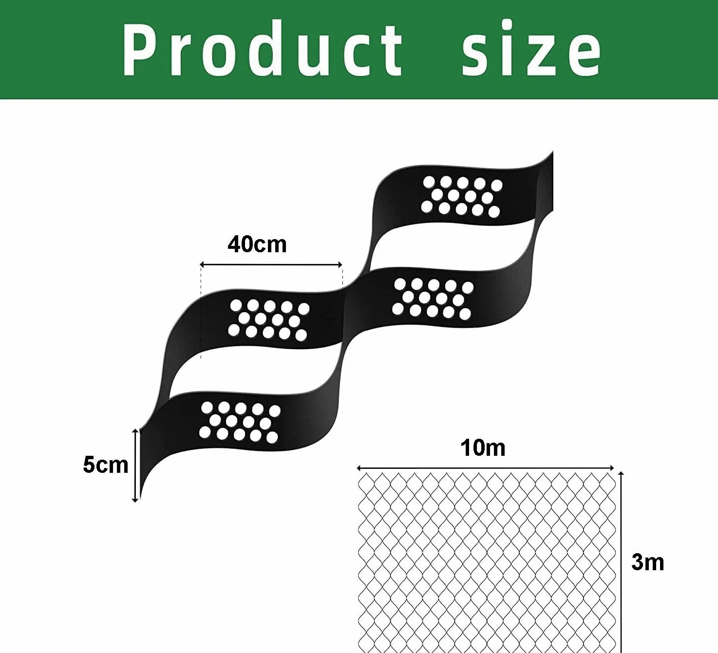 30m² Stabilizzatore Ghiaia Geogriglia, Stabilizzatore de Ghiaia per Ghiaia/carrabile/muri di Sostegno, Griglia in Geocell Plastica Flessibile Espandibile Lastra da Giardino
