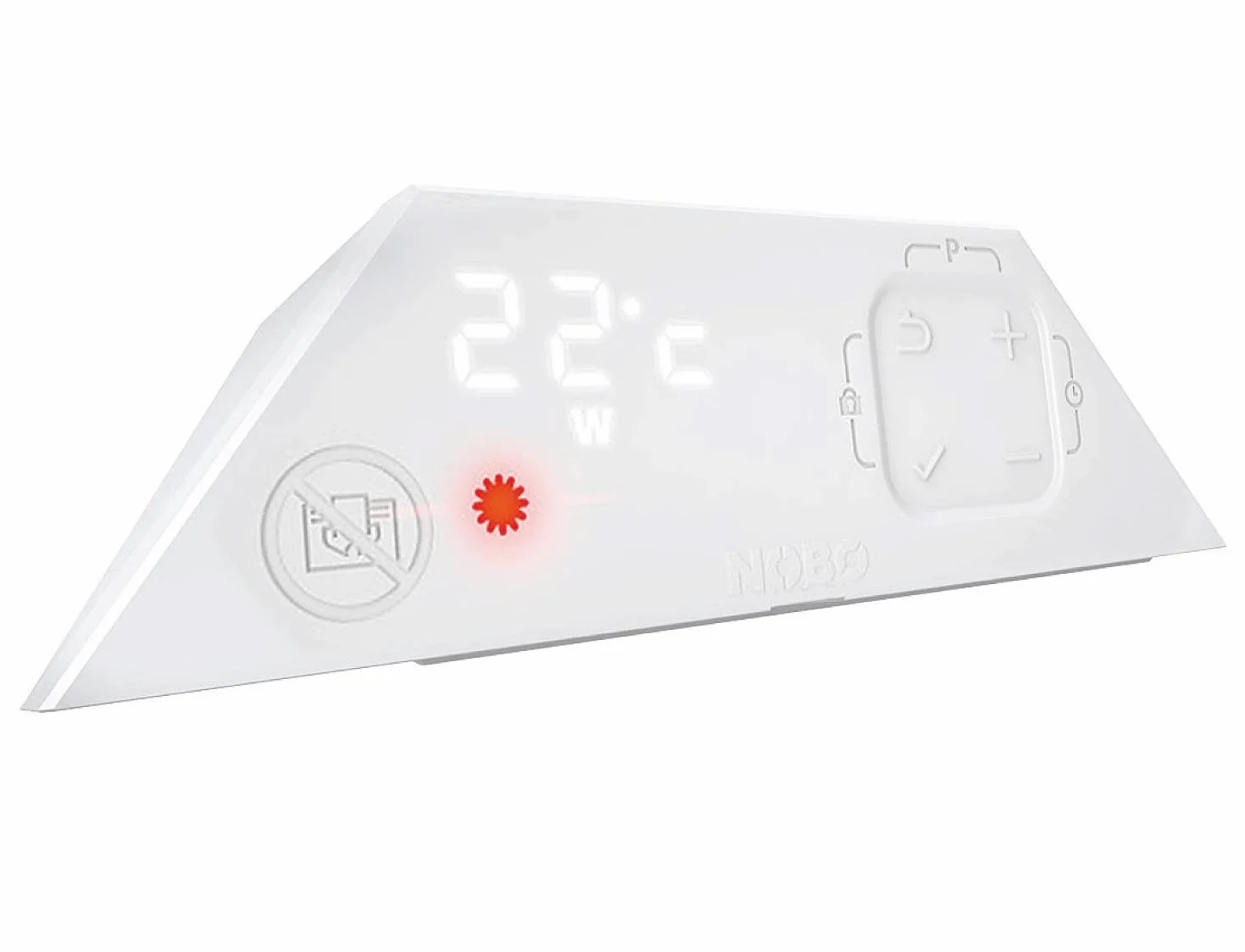 NOBO E82440010 Radiatore elettrico da parete Norvegese 1000W con termostato NCU-2Te, Bianco