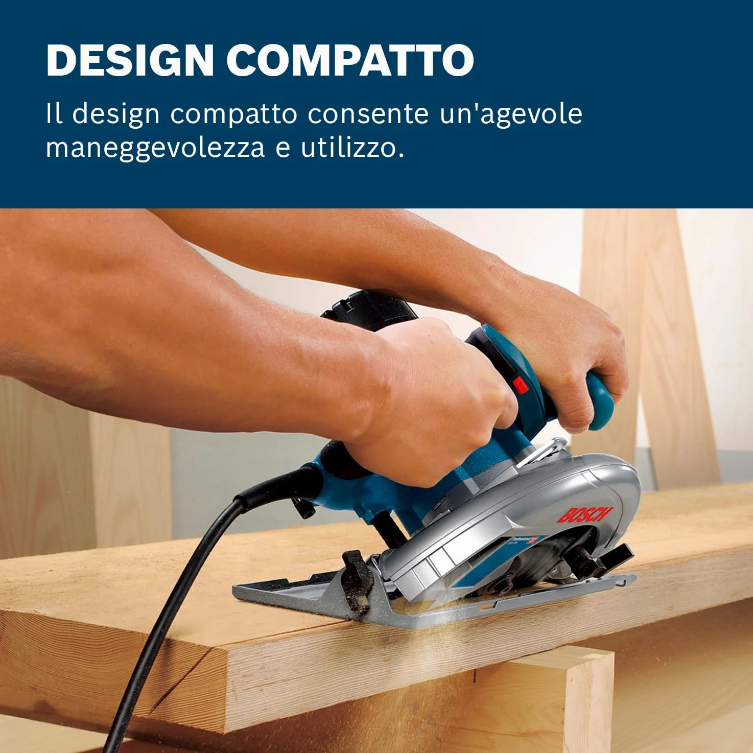 Bosch Professional Sega Circolare Gks 190 (Motore Da1400 Watt, Lama: 190 Mm, Profondità di Taglio: 70 Mm)