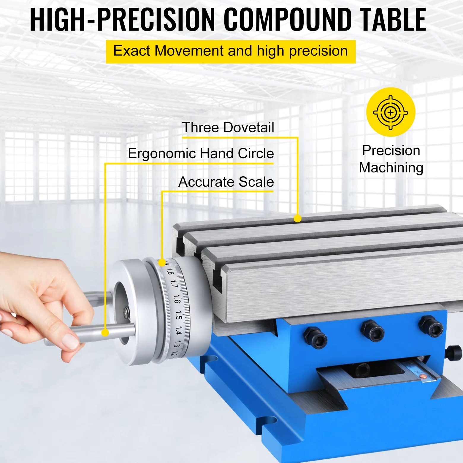 VEVOR MX-75 Multifunzionale Fresa Tavolo da Lavoro 185 x 100 mm Fresatura Tavolo da Lavoro X 80 mm Y 75 mm Croce Tavolo Trapano Da Tavolo per Trapano e Fresatrici (MX-75)