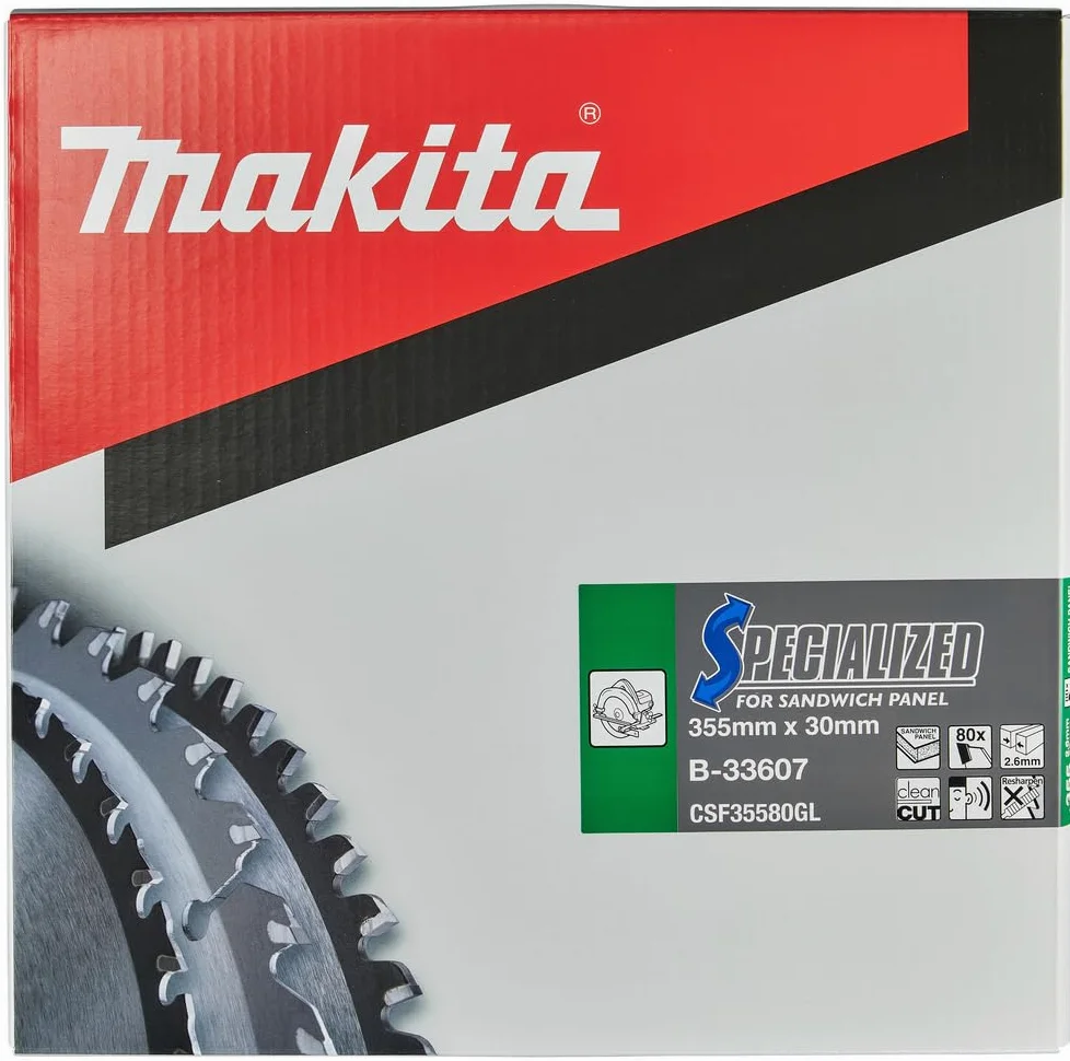 Makita B-33607 Lama Sega Circolare Specialized 355x30mm 80T Pannello