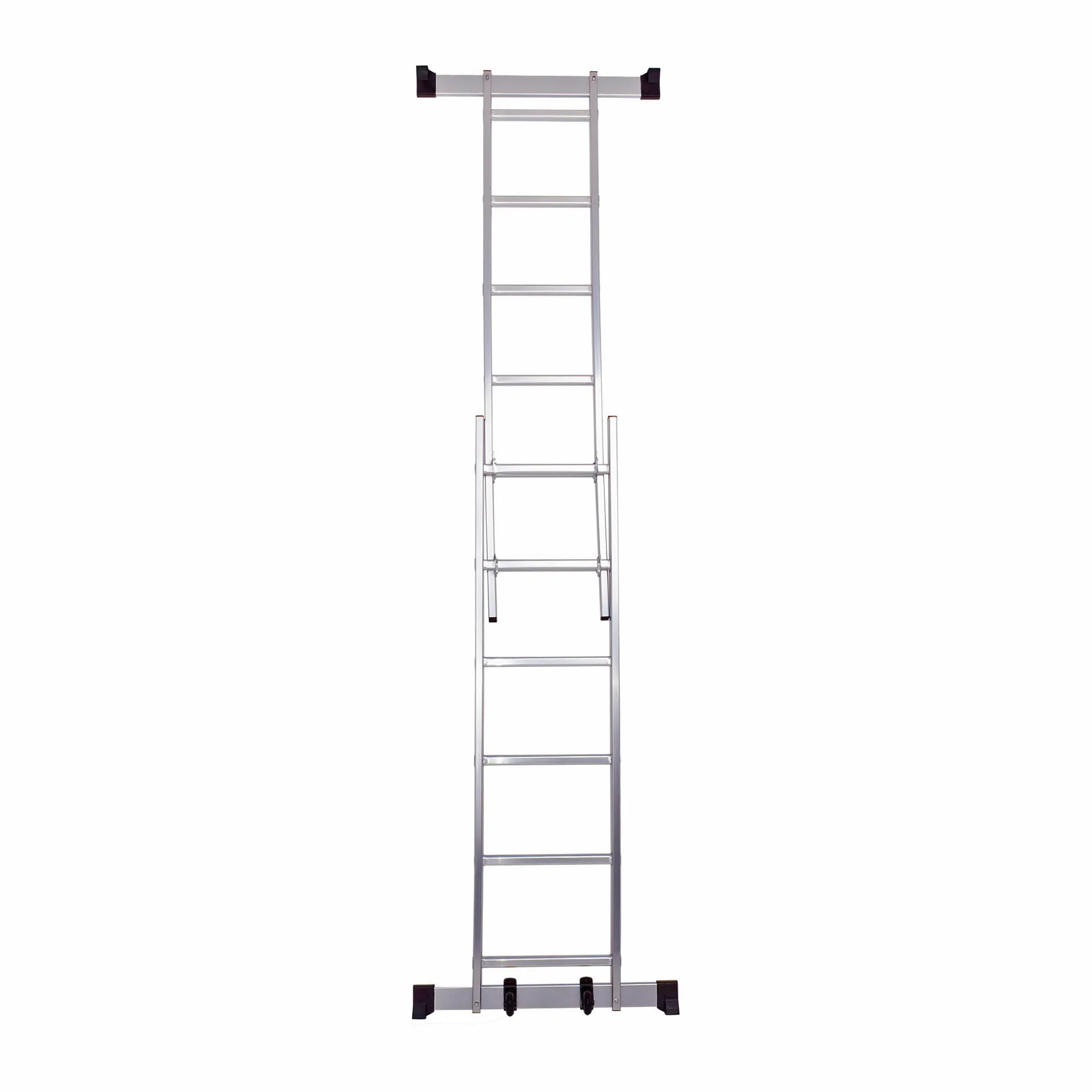 BOUDECH® RIG 100 – Impalcatura Multifunzione Trabattello 3 in 1 H165,5 cm Scala Ponteggio da Lavoro con Ruote in Alluminio Portata max 150 Kg