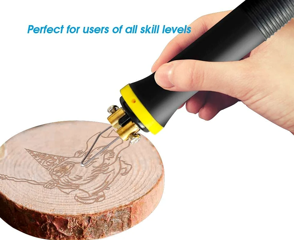 Beyondlife 60W Pirografo Professionale Kit per Pirografia a Legna Kit di Attrezzi per Bruciare il Legno, Doppia Penna Regolabile Digitale, con 20 Punte a Filo