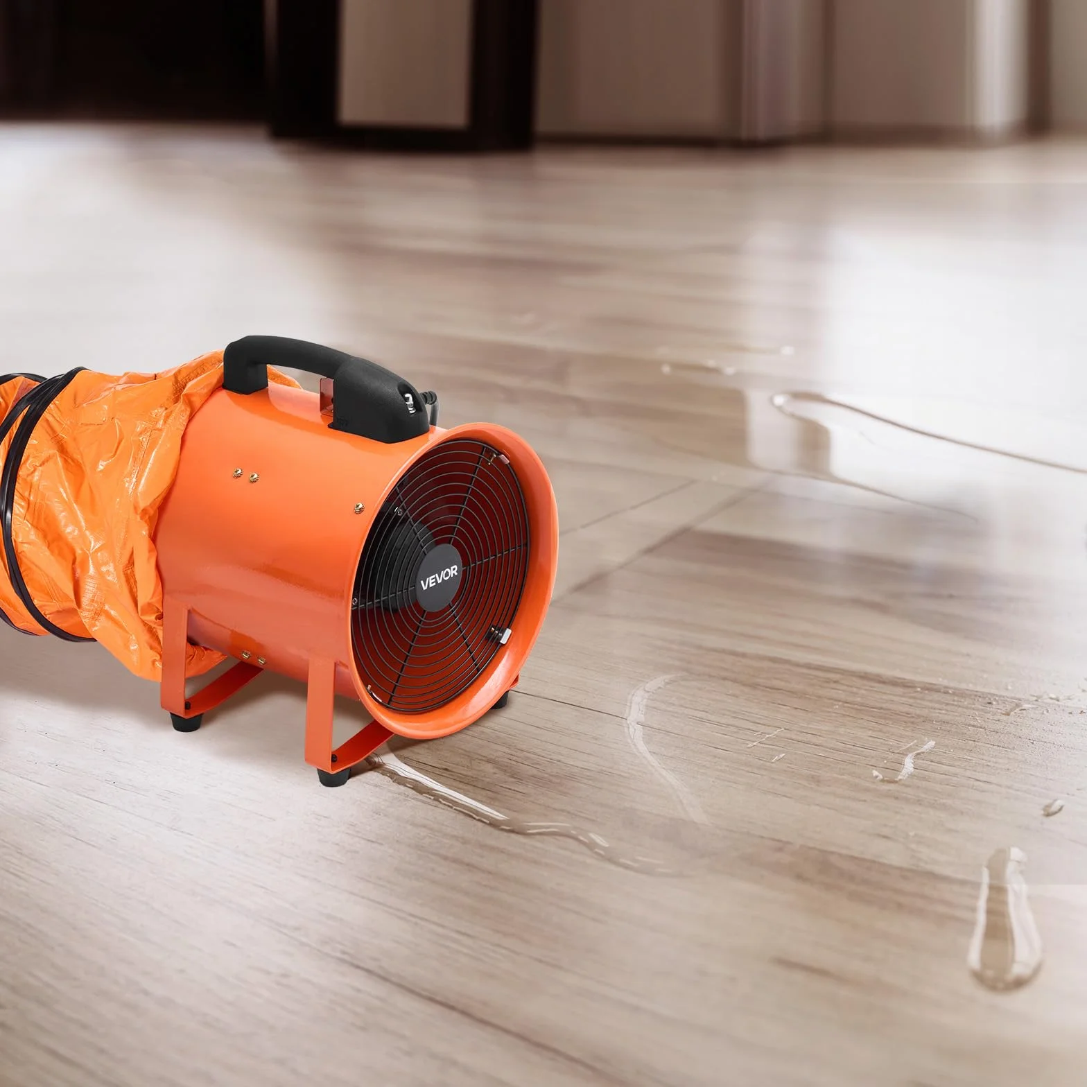 VEVOR Ventilatore Portatile, 365 W Estrattore d'Aria Aspiratore Industriale 304,8 mm Condotto Tubo Flessibile da 10 m Volume d'Aria 2574 CFM (4373 m3/h) 2 Marce per Aspirare Polvere Fumo 79 dB IP44