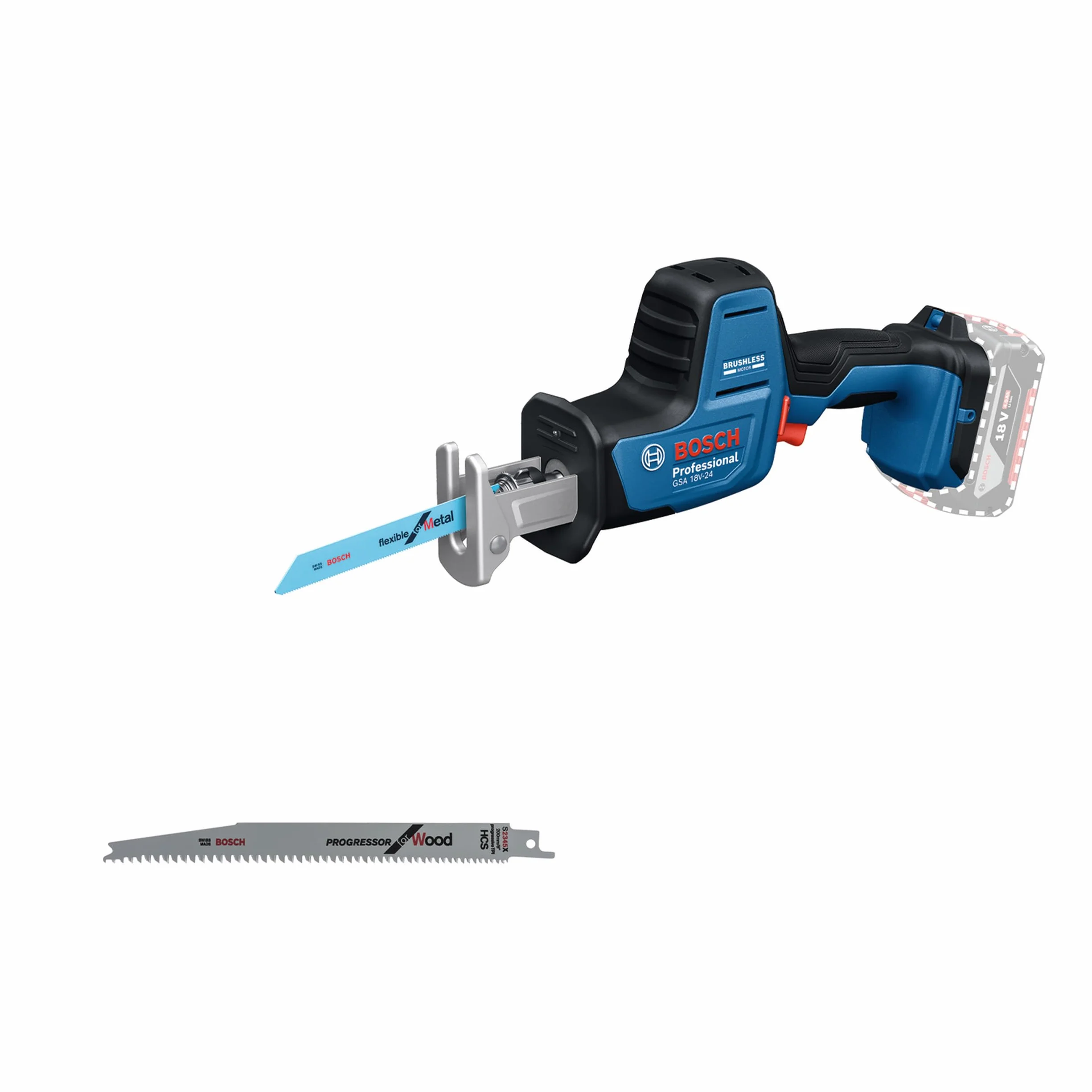 Bosch Professional 18V System Sega universale a batteria GSA 18V-24 (incl. lama S922EF, S2345X)