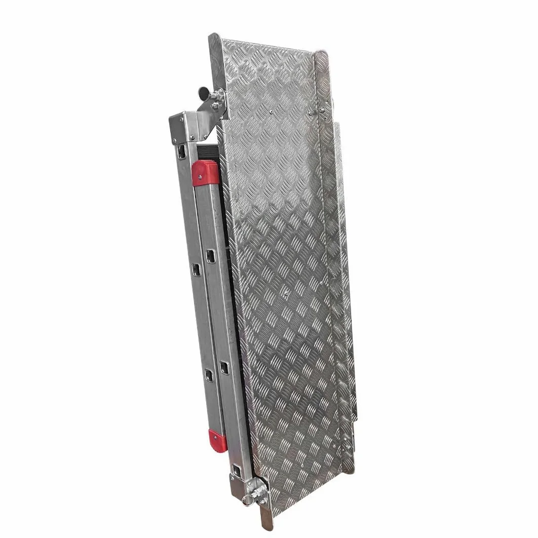 Faraone SGS3 Pedana di Lavoro Professionale in Alluminio a 3 Gradini – Pieghevole con Parapetto, Ruote e Stabilizzatori