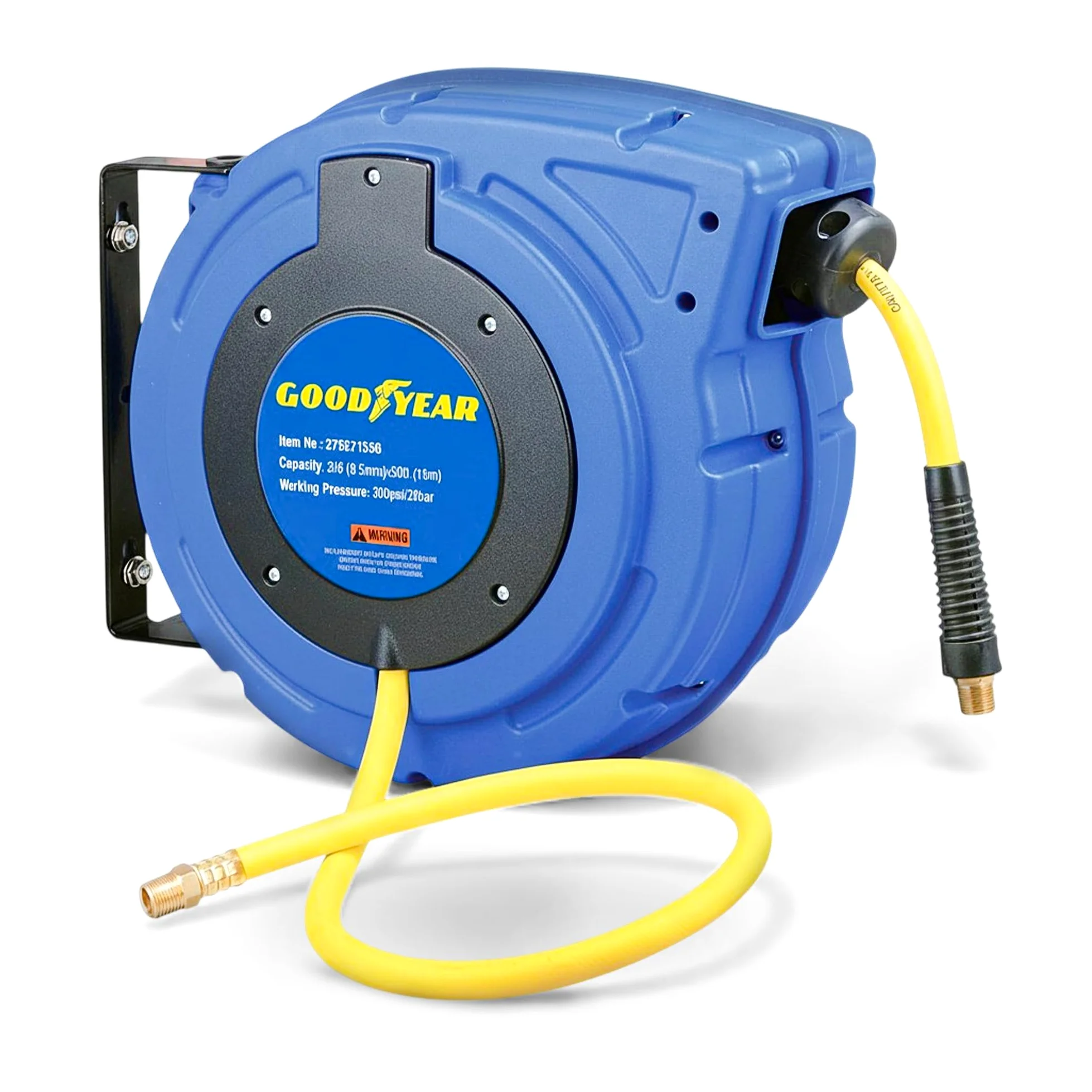 Goodyear 27527153g Chiuso Retrattile compressore d'Aria/Acqua avvolgitubo con 3/8 in. x 50 ft. Ibrida Polymer Tubo Flessibile, Max. 300psi