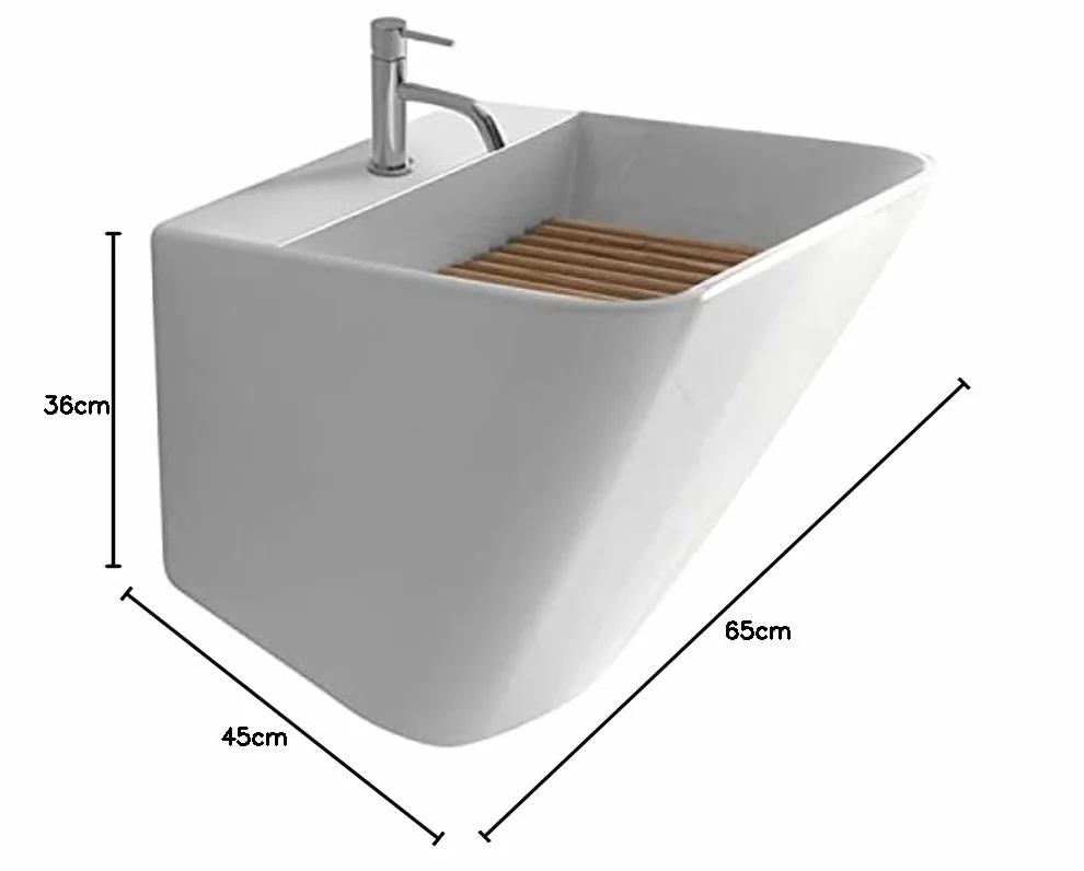 LAVABO LAVATOIO GALASSIA MEG11 55X47 BIANCO