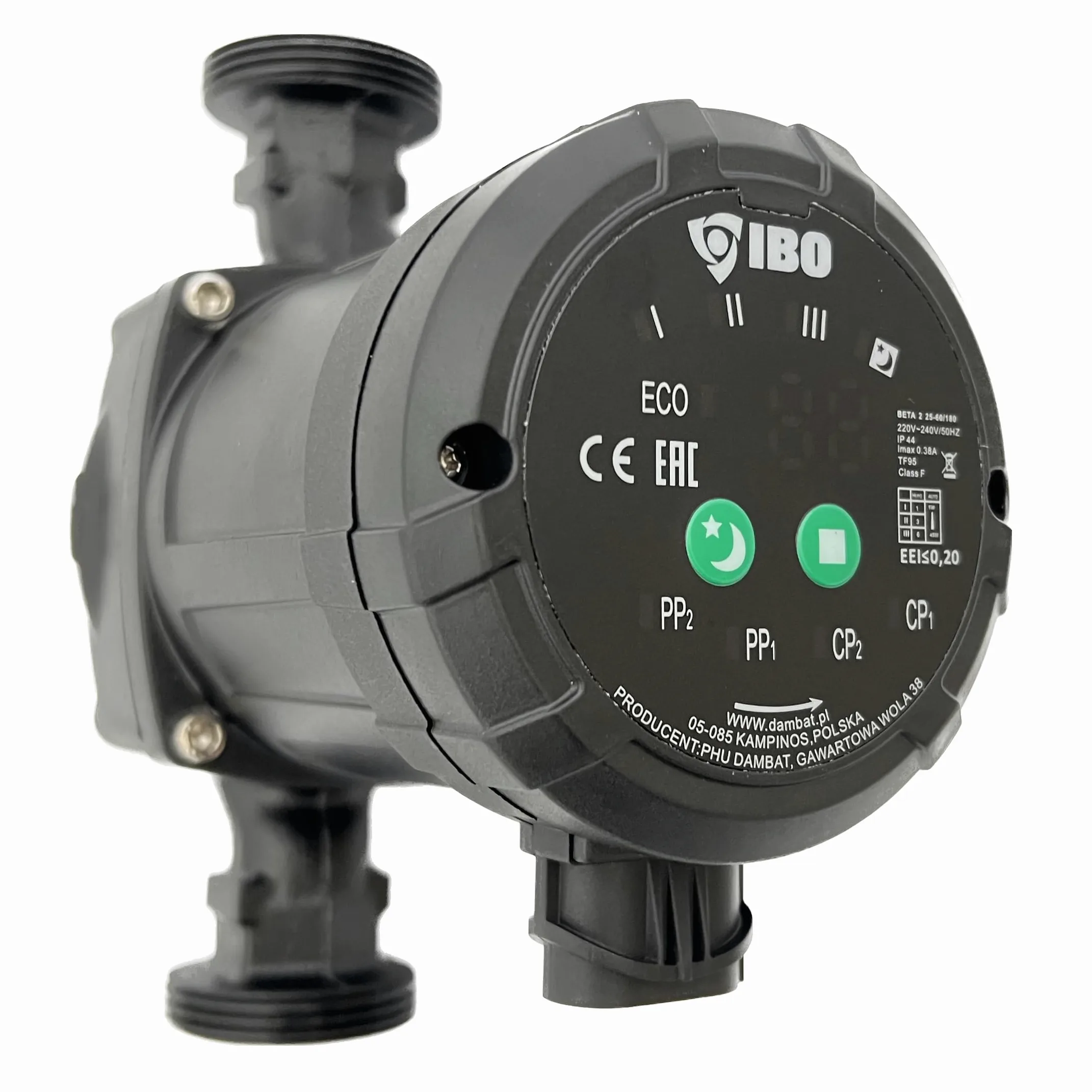 IBO Pompa di circolazione BETA2 25-60/180 elettronica ad alta efficienza | 002028 | Riscaldamento ad acqua calda | Pompa a corrente umida | Classe A