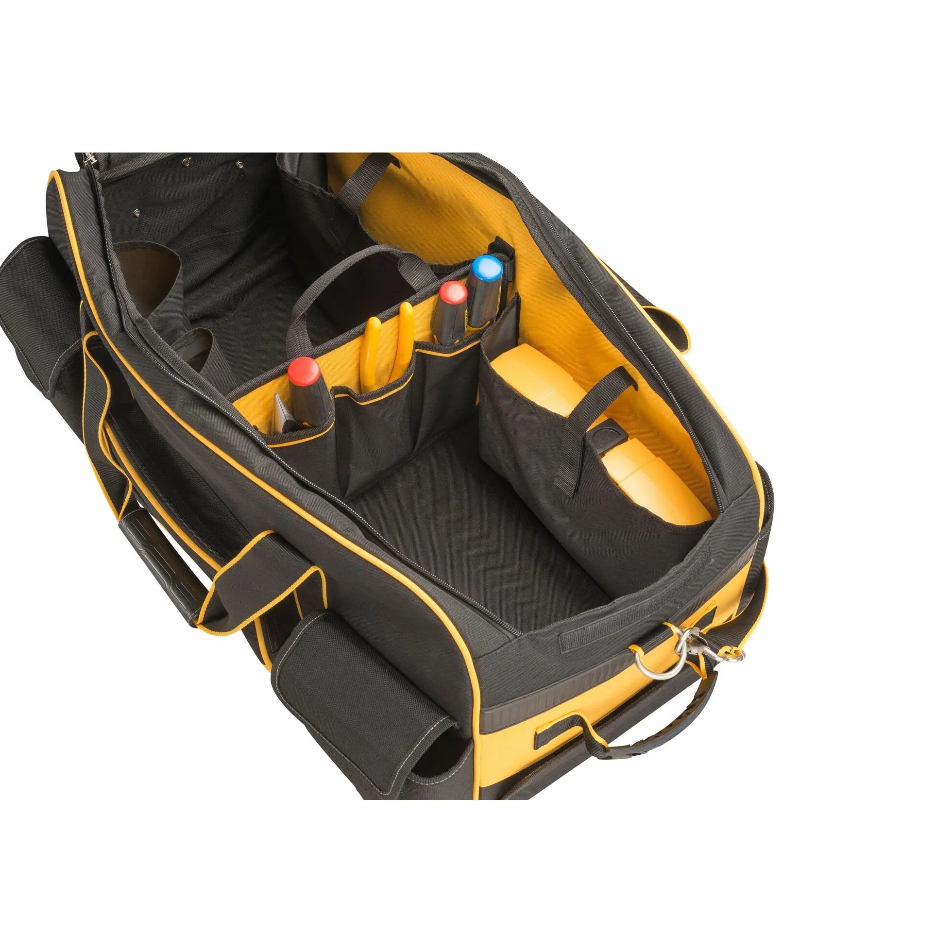 Dewalt DWST1-79210 Duffel Trolley Bag with Wheels, Yellow/Black, Large 26-Inch