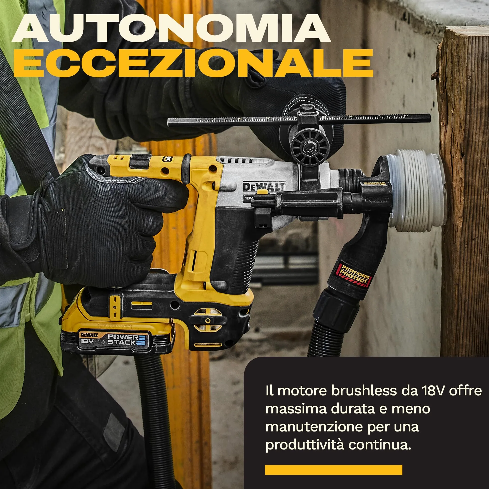 DEWALT Trapano a percussione 18V XR SDS PLUS 16mm, solo utensile, DCH172N-XJ