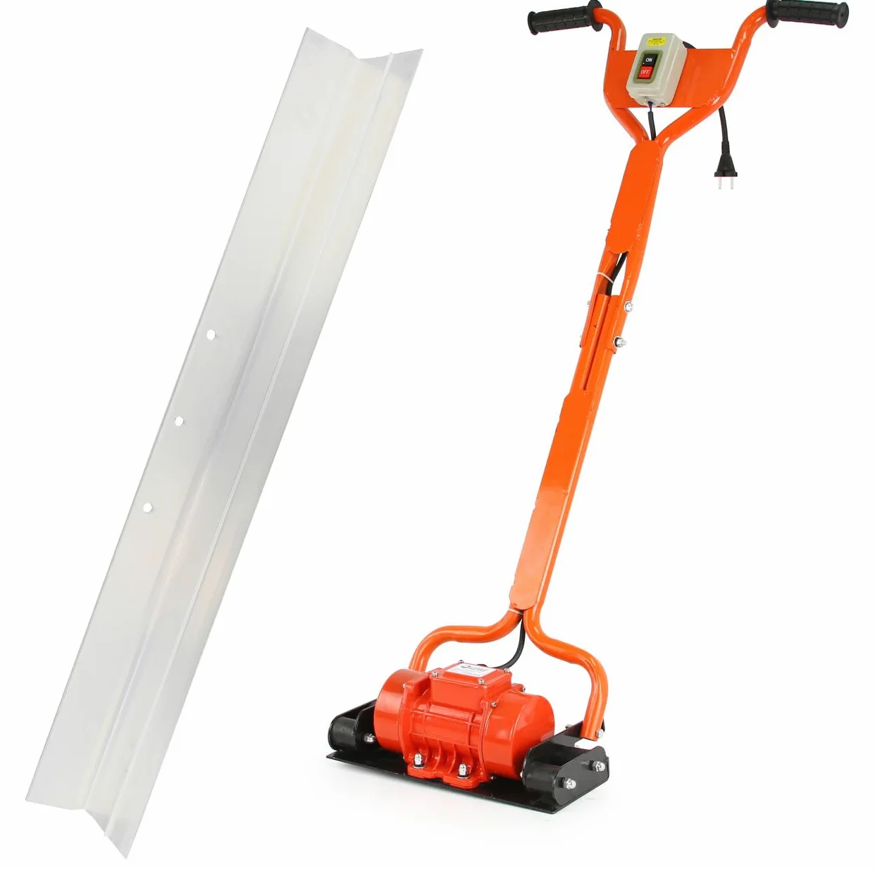 Staggia Vibrante Elettrica per Cemento Calcestruzzo | 200 W | 1,5 m x 14 cm | 2800 giri/min | Raggio di Azione 18 cm