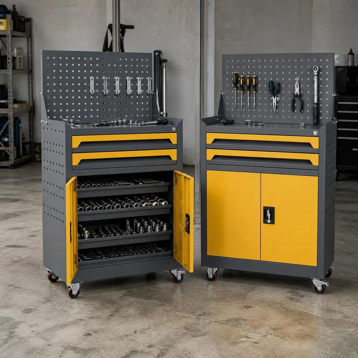Carrello Portautensili Mobile, Giallo