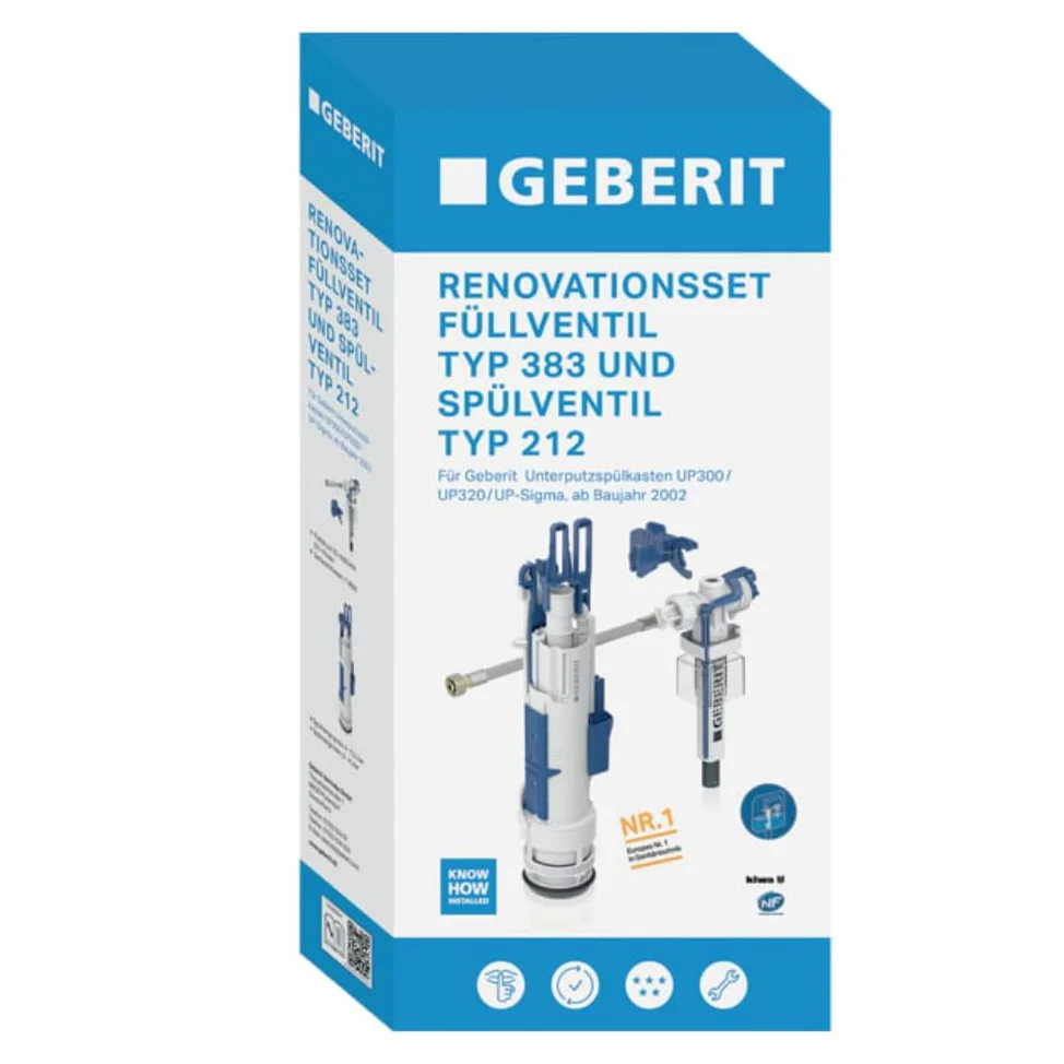Geberit Tipo 212-383 - Kit di ristrutturazione per sciacquone 300/320/Sigma UP