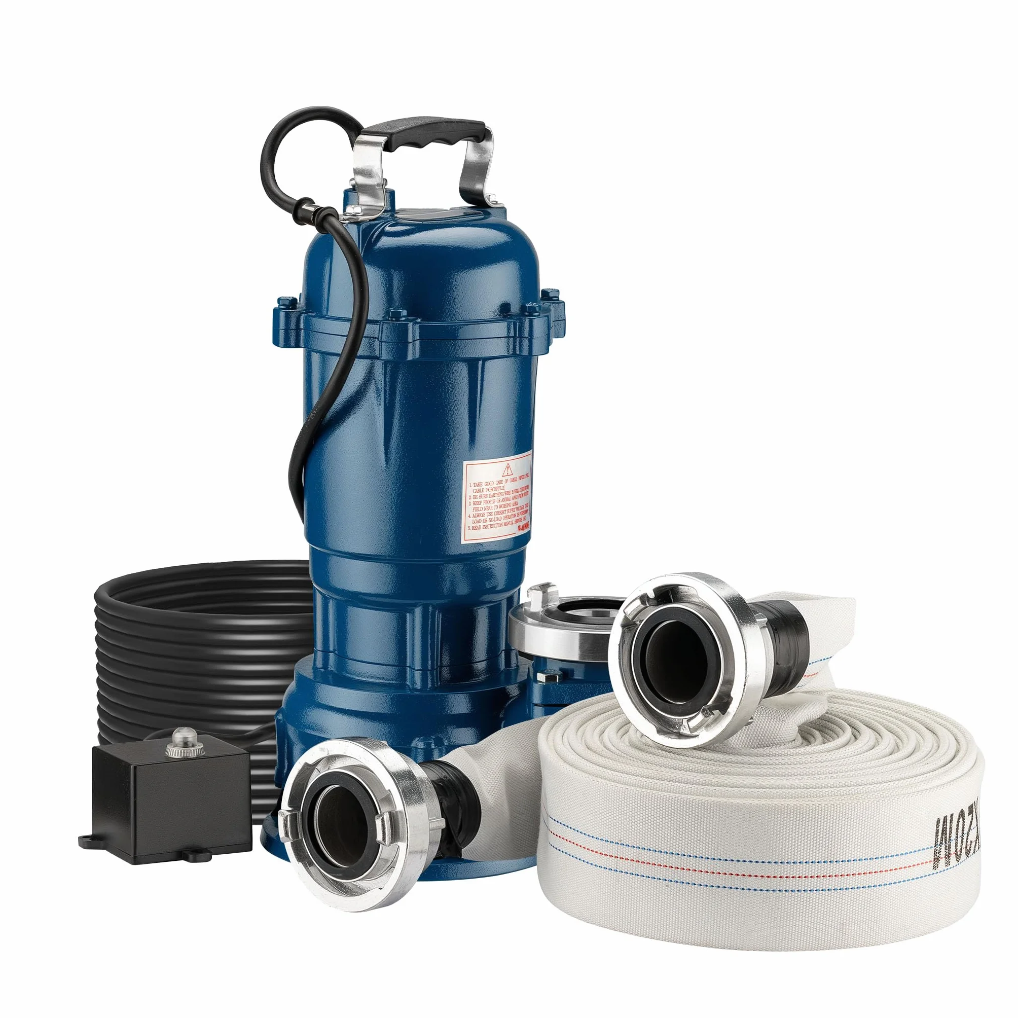 Wiltec Pompa sommersa acque nere 550 w Portata 10000 l/h, tubo da 20 m Pompa a immersione