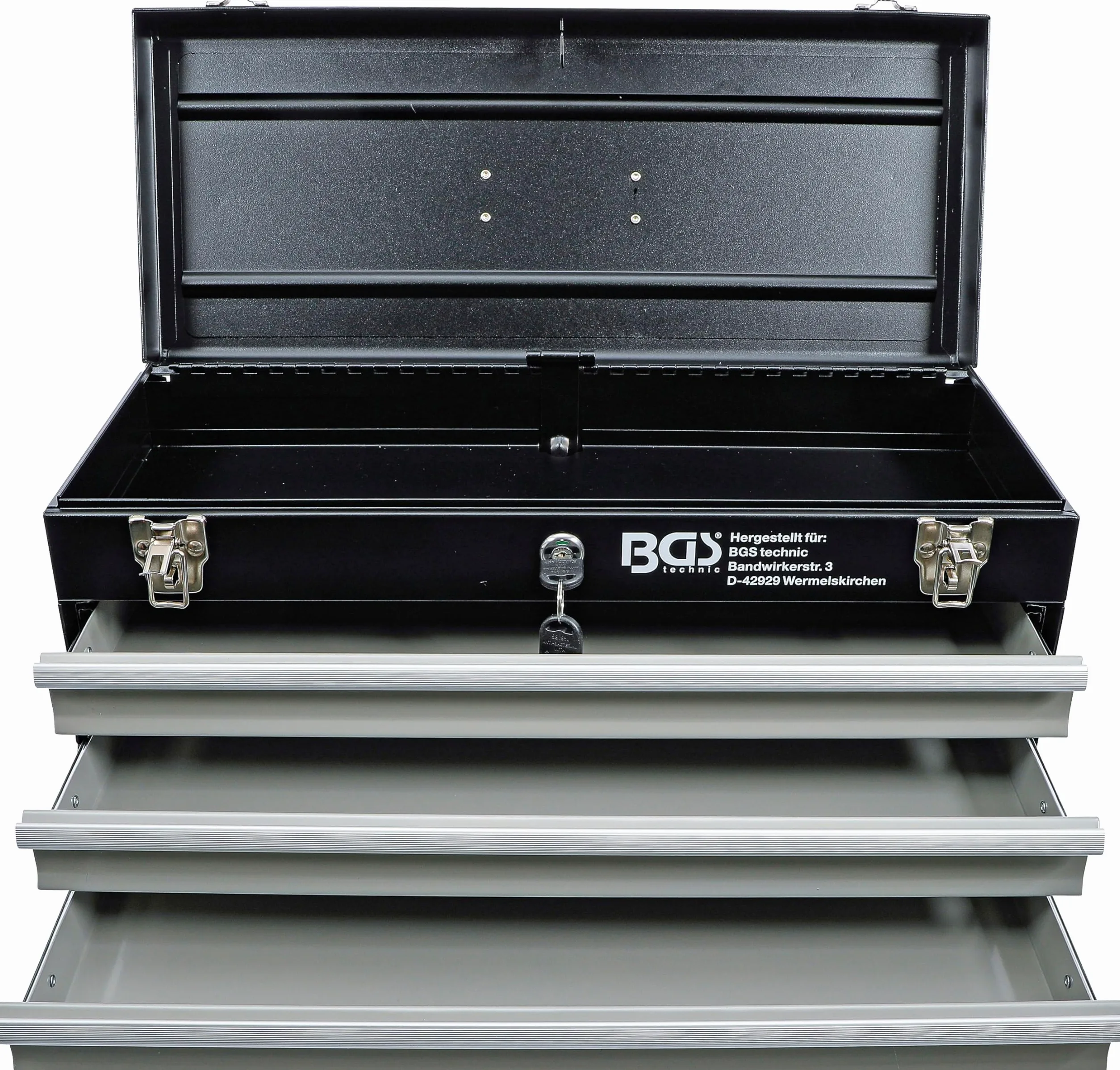 BGS 3312 | Valigetta utensili in metallo, vuota | 3 cassetti
