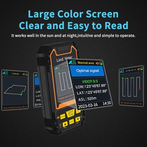 CHICIRIS Land Meter S3, Mini Geometra Portatile Portatile con Schermo a Colori da 2,4 Pollici per la Misurazione della Distanza Dell'area, Ricevitore GNSS Ad Alta sensibilità,