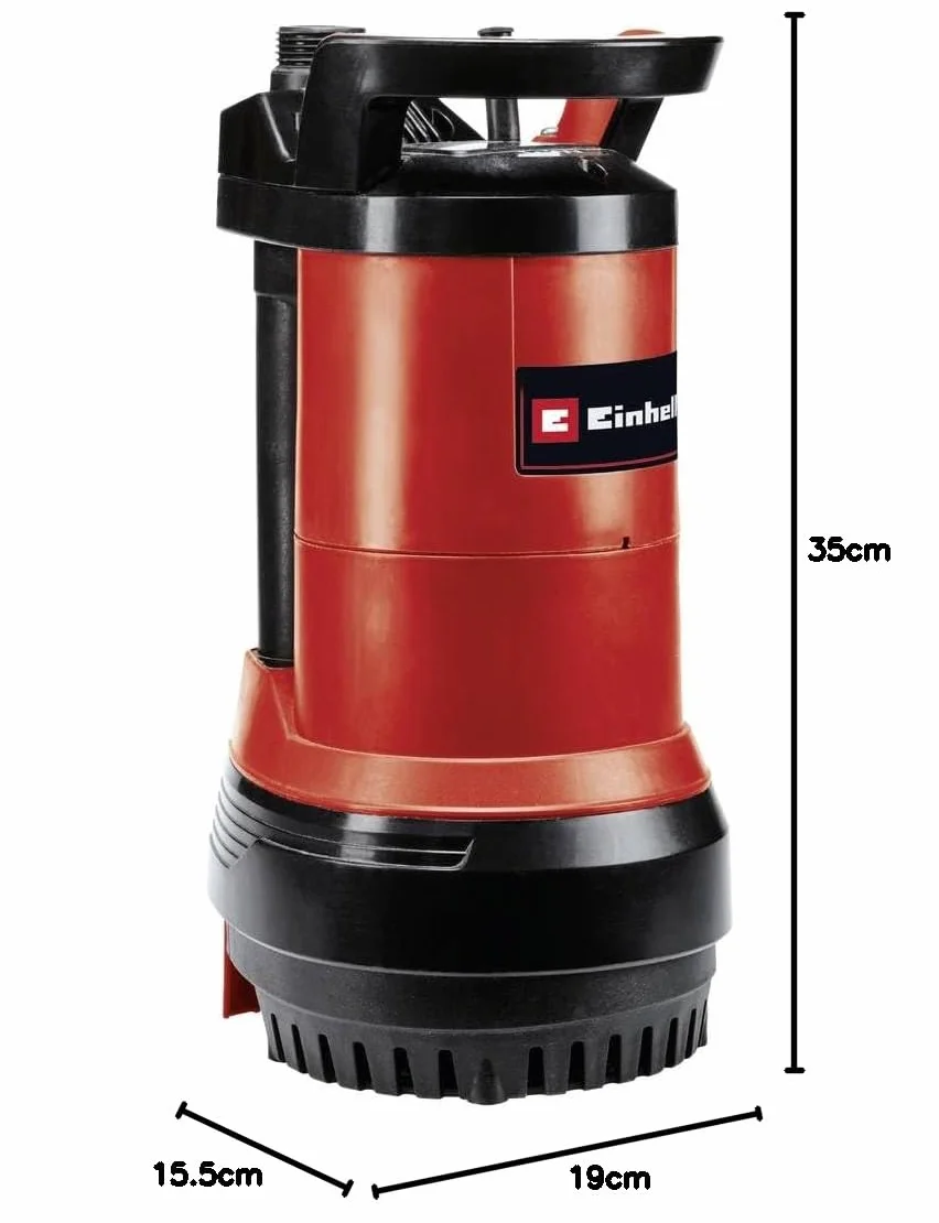 Einhell GE-PP 5555 RB-A Pompa per cisterne (550 W, portata max 5500 L/h, prevalenza 20 m, immersione max 7m, incl. Tubo a collo di cigno)