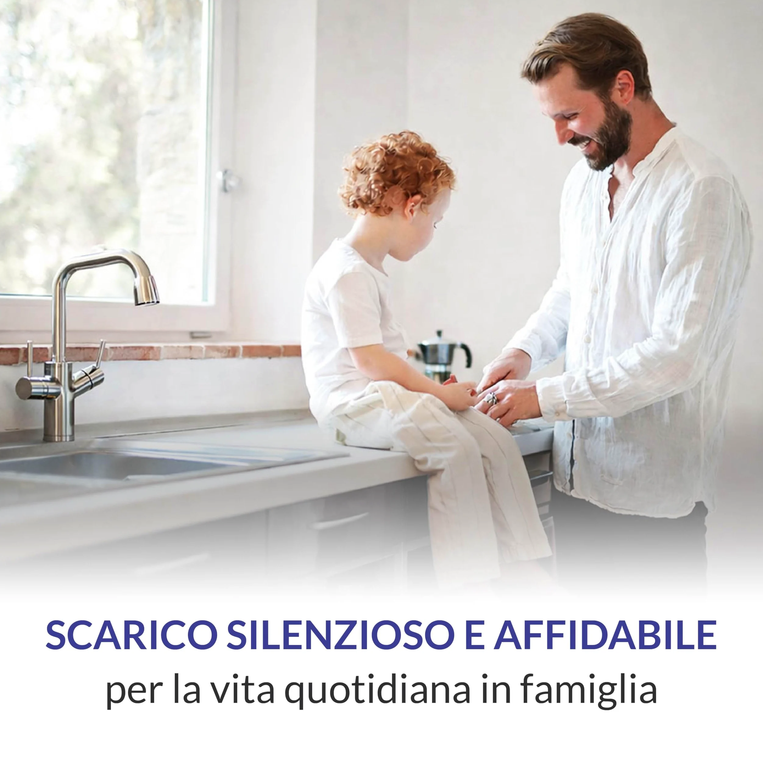 Aquamatix stazione di sollevamento compatta 600 W con trituratore, pompa per acque reflue fino a 10 m di altezza di sollevamento, con 3 ingressi, per WC, doccia e lavandino