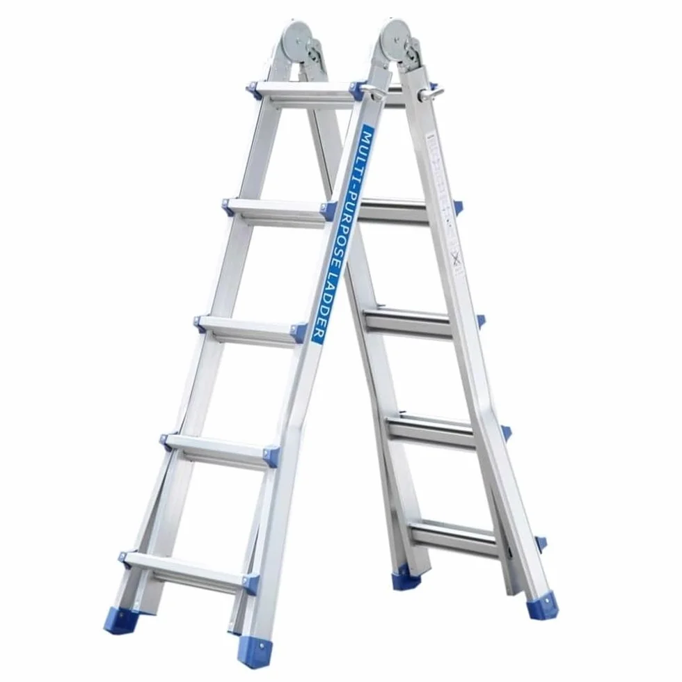 TREPPE Scala articolata pieghevole telescopica multifunzione alluminio 4 x 5 gradini 5,10 m