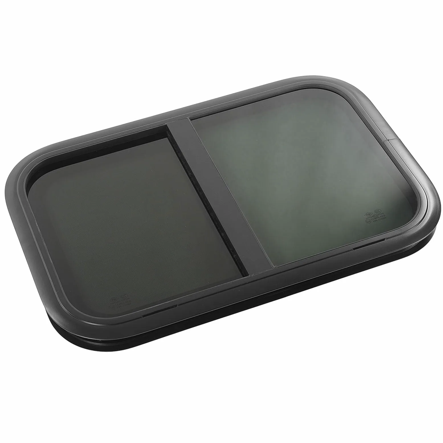 Finestra Scorrevole Orizzontale per 700 X 500 Mm in Lega di Alluminio Nera con Vetro Resistente Ai Raggi – Perfetta per , Roulotte e Case Mobili (Per spessore parete di 26‑31