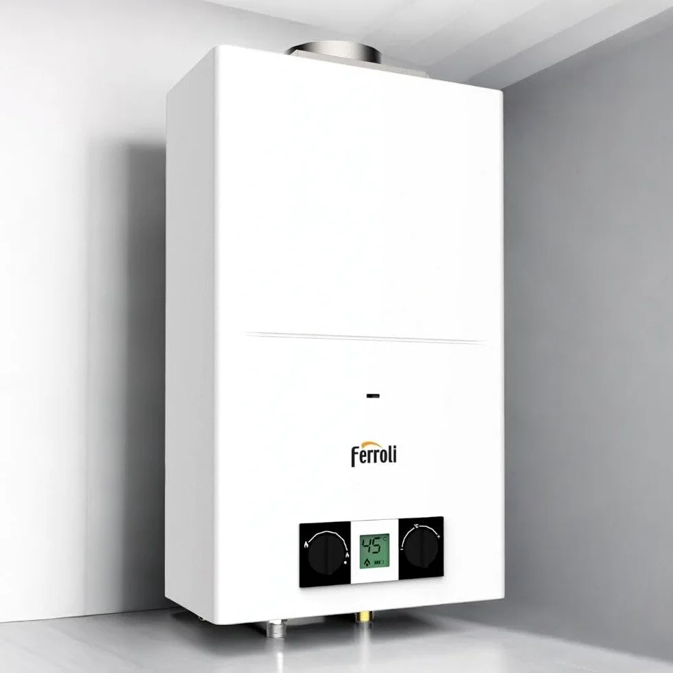 Scaldabagni scaldacqua murale a Gas tiraggio Naturale Camera Aperta Pegaso Eco 11 gpl Ferroli