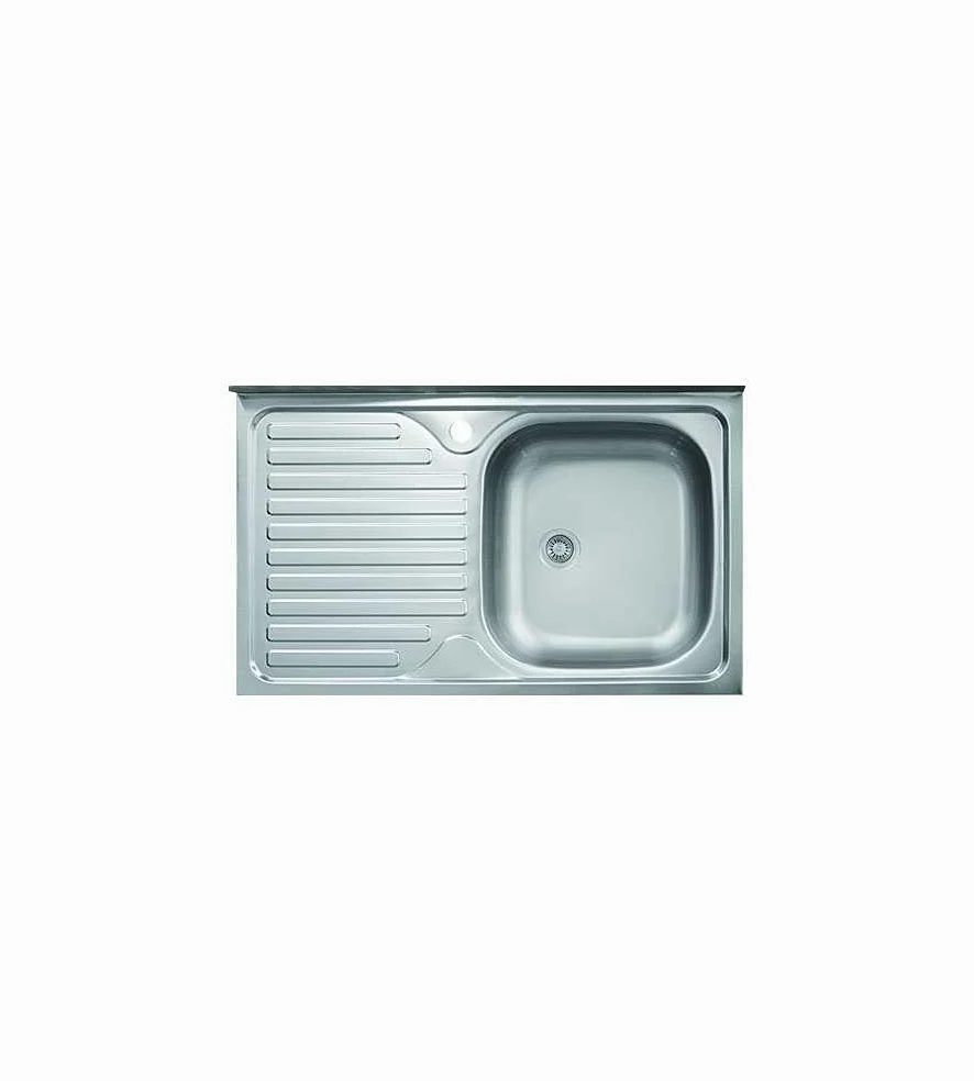 Lavello da appoggio 50 x 80 cm vasca a sinistra gocciolatoio destra