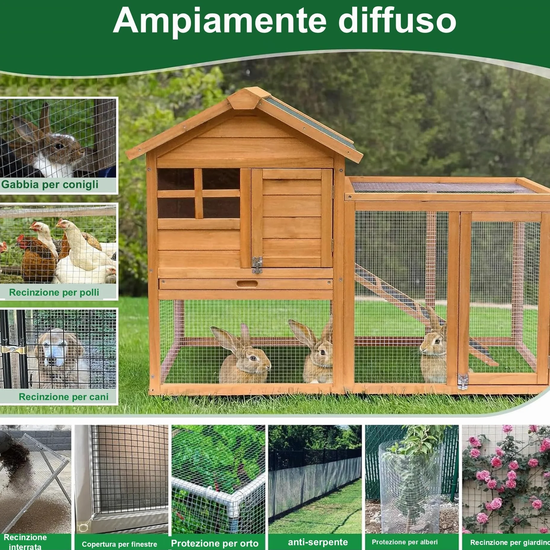 Amagabeli1M X 25M Zincato Maglia Quadrata Rete Giardino Saldatura 12,7mm a Calda Rete a Maglia Spessore 0,7mm Metallo Rete metallica Pollaio Rete metallica Saldata Gallina Chiusure VoliereDA130
