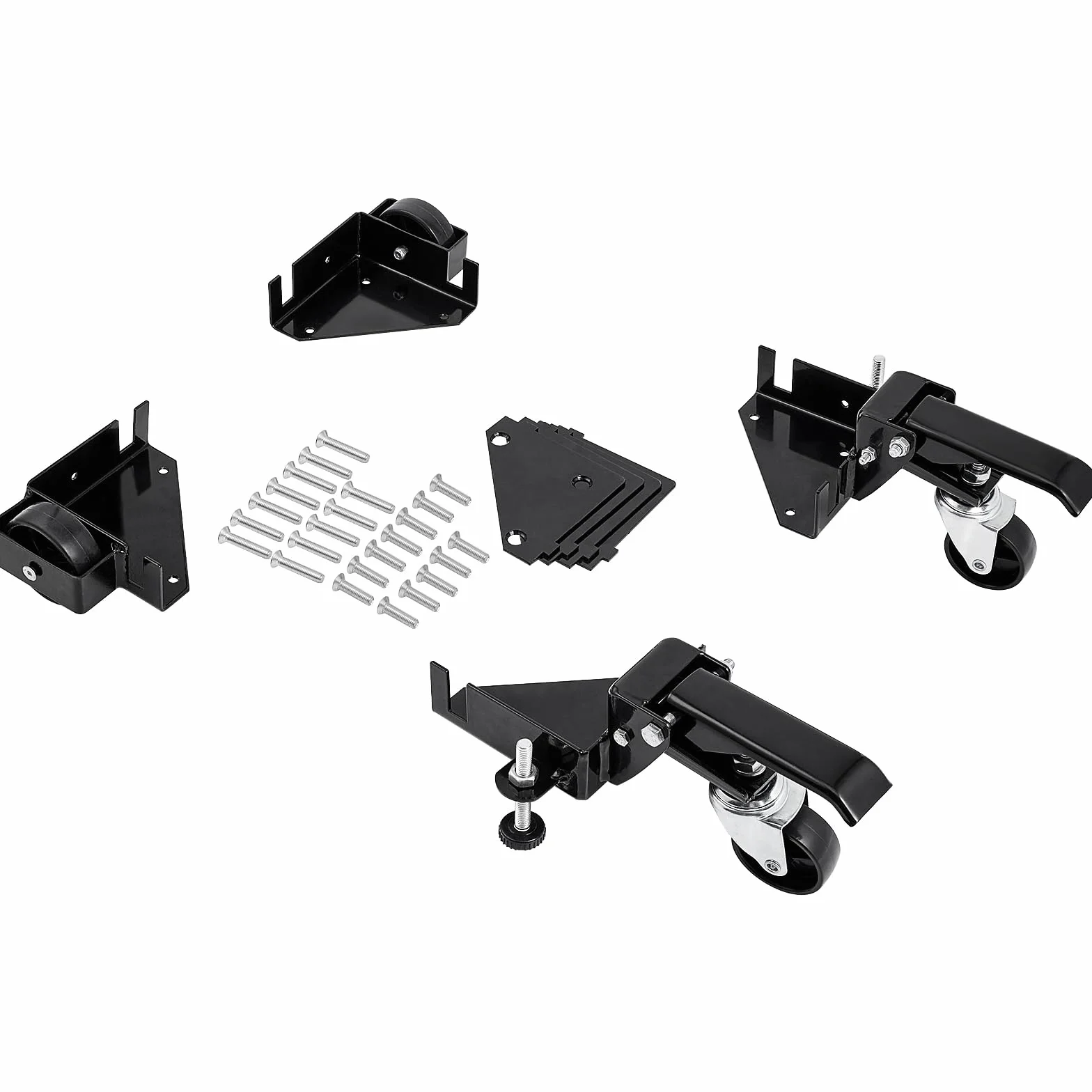 VEVOR Kit di Base Mobile per Carico Pesante 181,4 kg, Supporto Universale con Rotelle 241,3x241,3 mm, Ruote Girevoli, Attrezzi per Base per Attrezzature Lavorazione Legno Lavatrice Mobili Pesanti