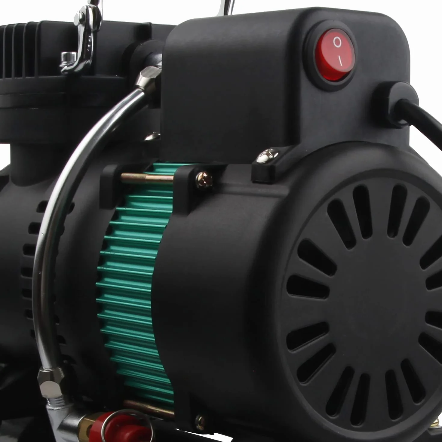 Airgoo Compressore per aerografo Lusso AG-326 con due ventole di raffreddamento e serbatoio dell'aria da 3 l, regolatore, trappola idratante per,tatuaggio, grafica e così via