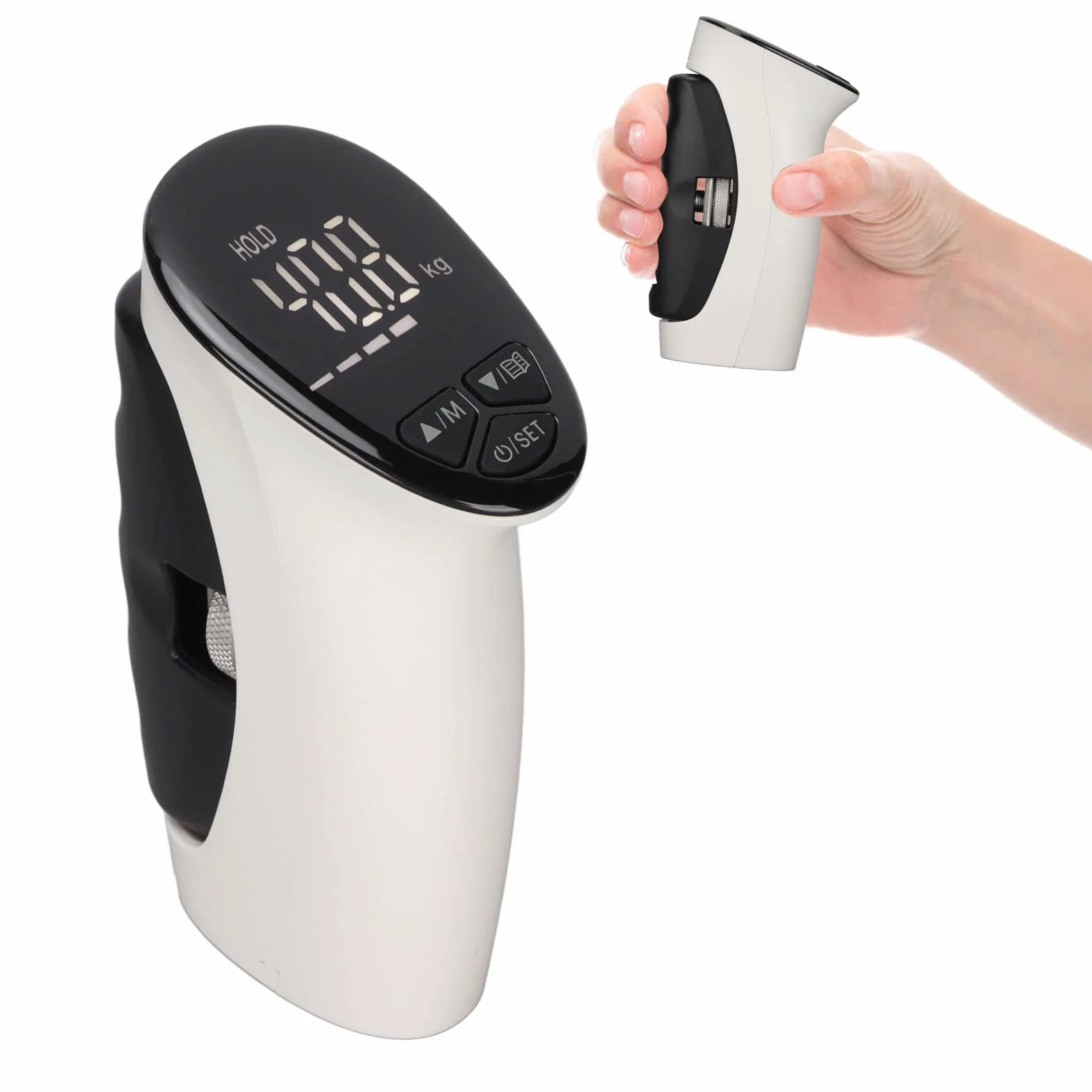 Fockety Dinamometro Digitale per Le Mani, Tester elettronico Regolabile della Forza della Presa con Display a LED e Distanza Regolabile dalla Presa, rinforzatore della Presa per Le Mani.