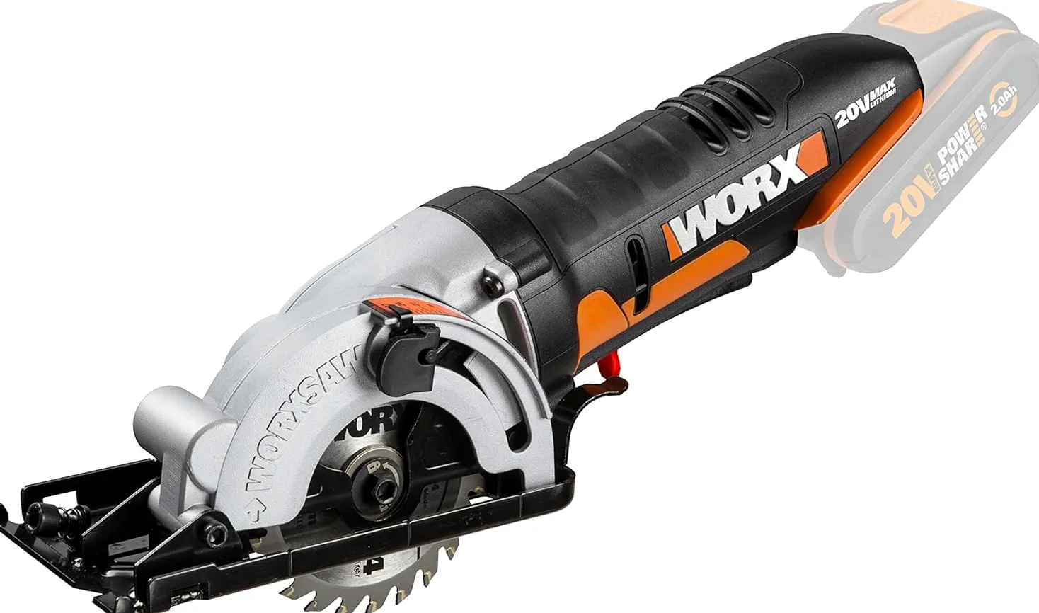 WORX WX527.9, sega circolare compatta ad immersione a batteria 20V (solo corpo macchina)