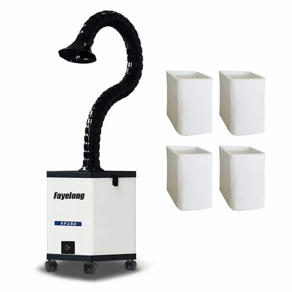Fayelong Assorbitore Aspiratore Estrattore Di Fumo Saldatura Portatile Filtrazione A Tre Strati Con Copertura In Gomma 220V