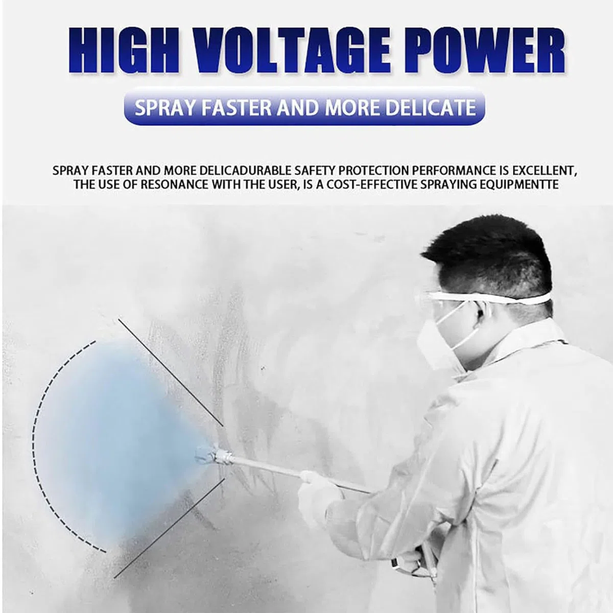 Spruzzatore airless per Pittura murale, Pressione di spruzzo Regolabile per Macchina elettrica per verniciatura, Pistola a spruzzo per Pittura murale ad Alta Pressione per spruzzatura