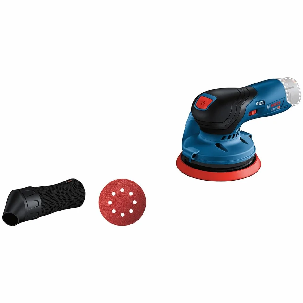 Bosch Professional 12V System Levigatrice rotoorbitale a batteria GEX 12V-125 (incl. platorello (125 mm), 1 foglio abrasivo, sacchetto raccoglipolvere, senza batteria/caricabatteria)