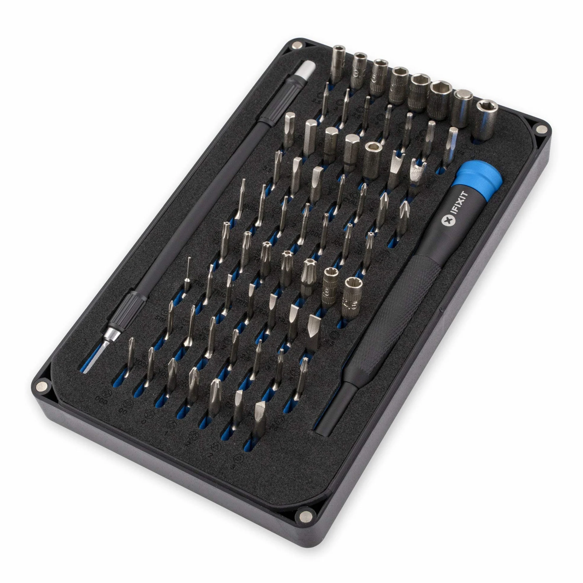 iFixit Mako Precision Bit Set, set di punte da cacciavite di precisione, con 64 punte per cacciavite (4 mm), per smartphone, tablet, console ecc.