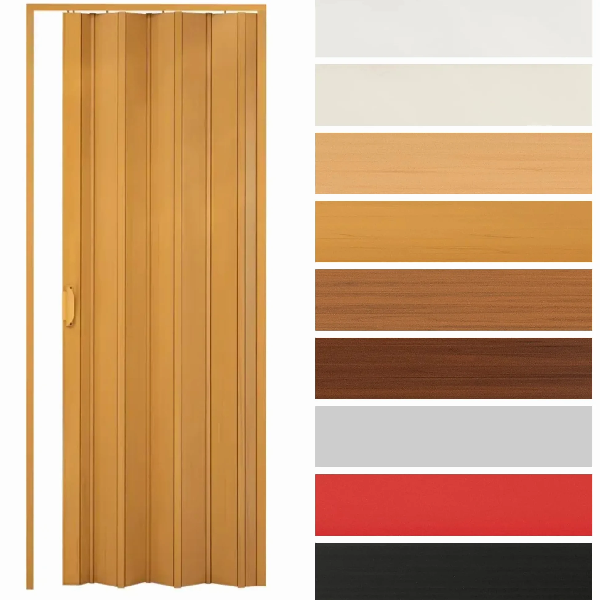 FRAMIG® Porta a Soffietto in PVC Atossico SU MISURA Personalizzabile | Porta Pieghevole da Interno Made in Italy | Ideale come Porta a Libro per Interni | Con Chiusura Laterale o Centrale