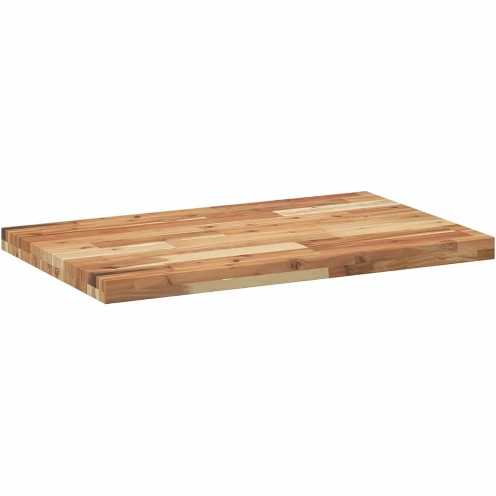Gecheer Piano da Bagno Finitura a Olio 160x50x4 cm in Legno di Acacia