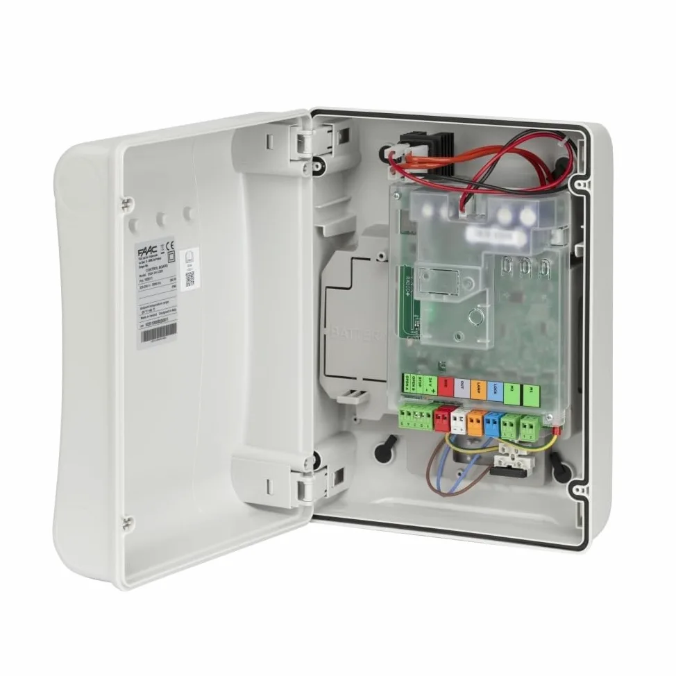 Scheda Quadro Centrale Di Comando Elettronica FAAC E034 102011 Con Contenitore Box 24v EX E024S